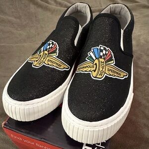 Indianapolis Motor Speedway Black Slip-On Shoes
